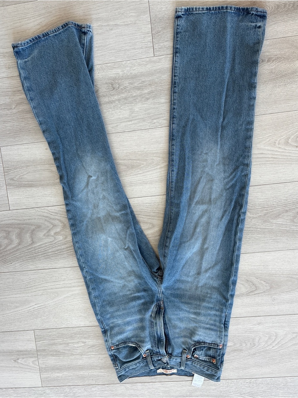 Levi's Women's Blue ribcage wide leg Jeans - Medium Wash